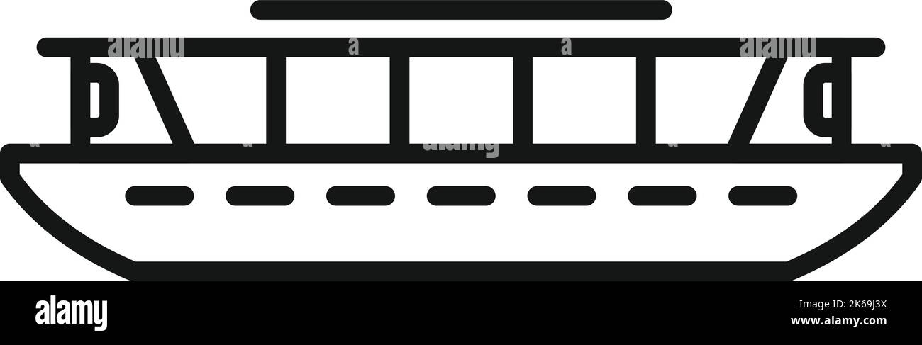 Ferry hydrofoil icon outline vector. River ship. Water sea Stock Vector