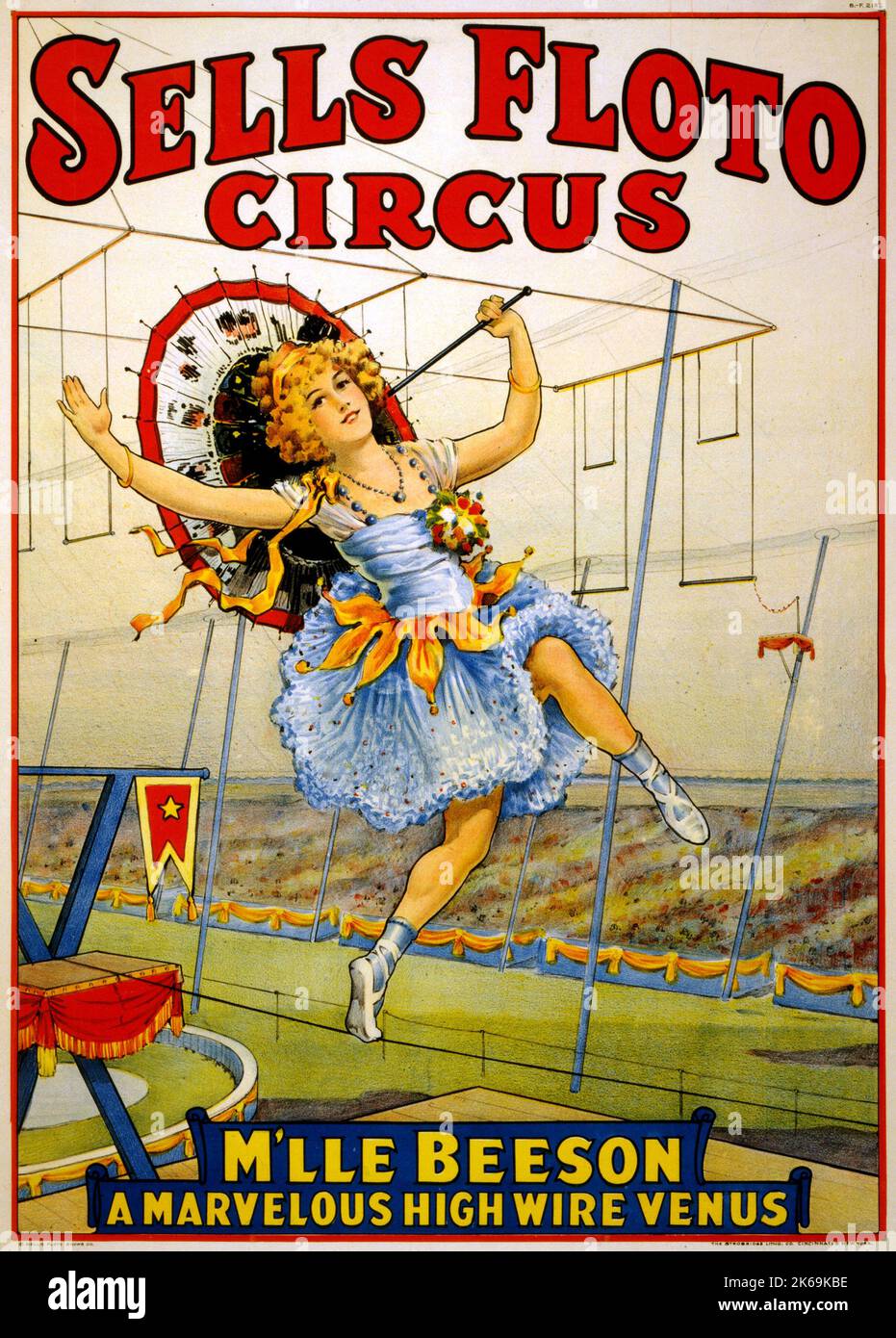 Sells Floto circus - vintage American circus poster, 1920-s Stock Photo