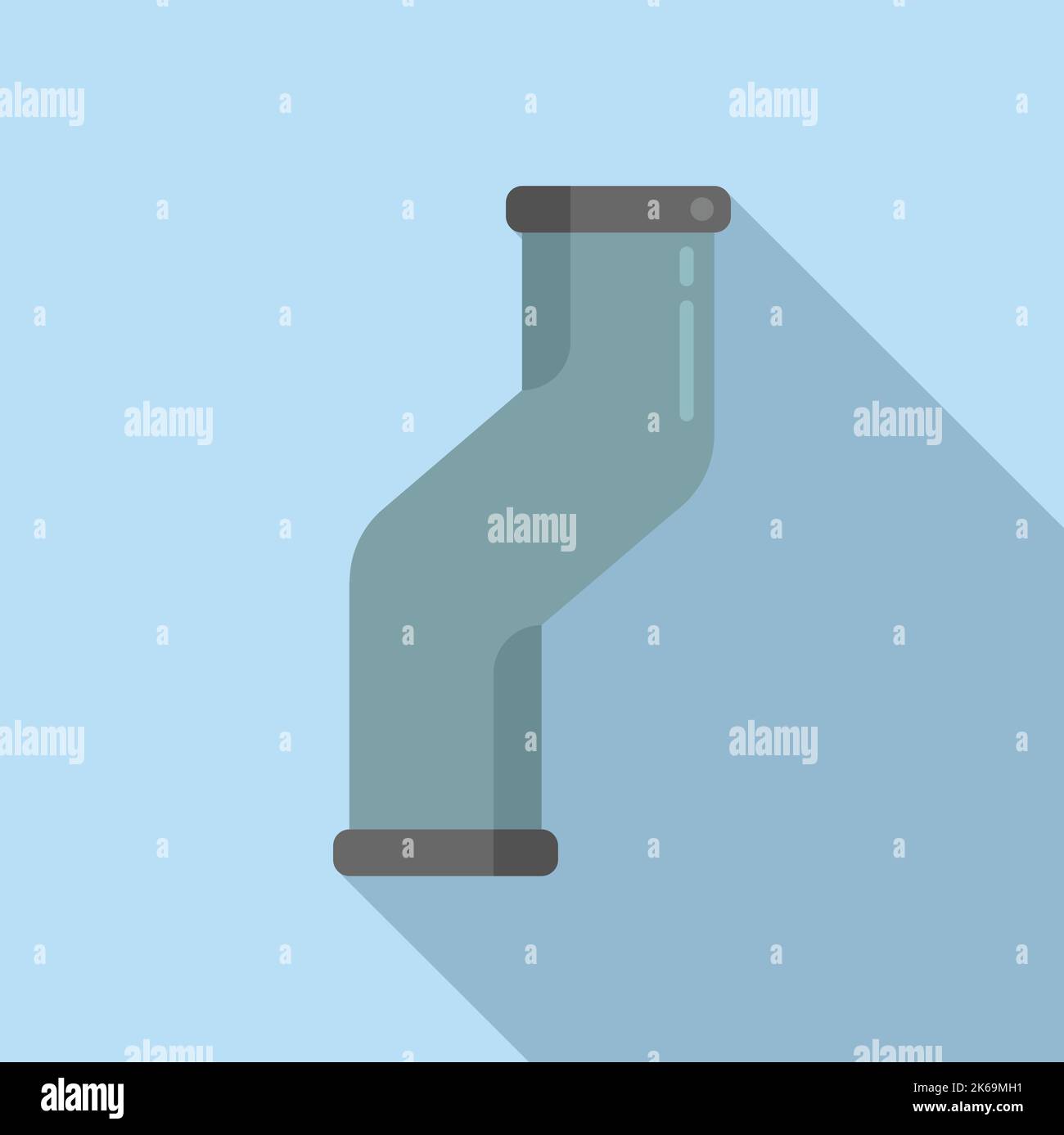 Water pipe icon flat vector. Metal tube. Gas system Stock Vector Image ...