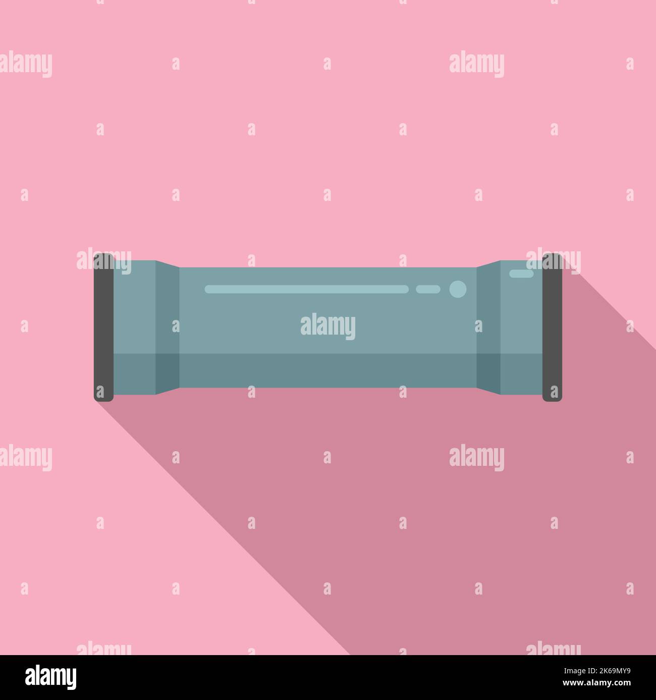 Line pipe icon flat vector. Metal tube. Drain system Stock Vector Image ...