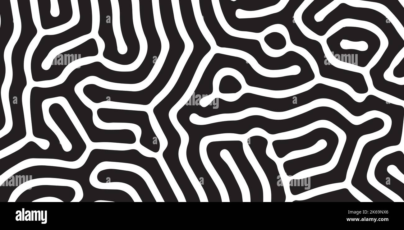 Black abstract organic Turing patern Stock Vector Image & Art - Alamy