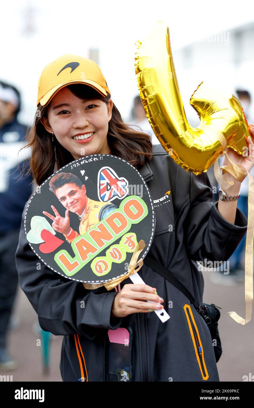 Suzuka, Japan. 9th Oct, 2022. Fan of 4 Lando Norris (GBR, McLaren F1