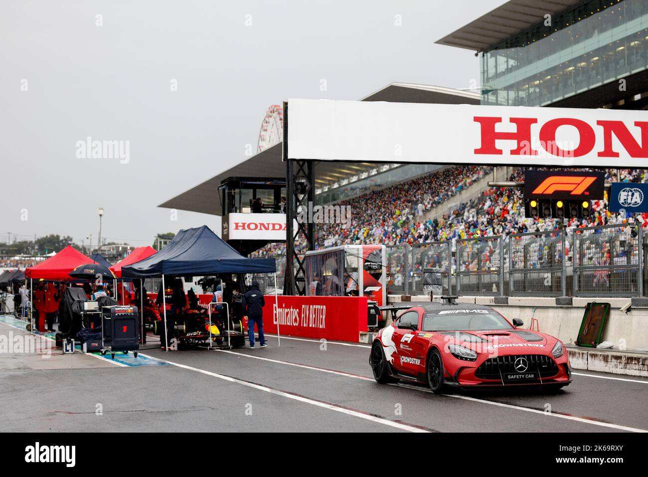 F1 Safety Car, MercedesAMG GT Black Series in the pitlane during red