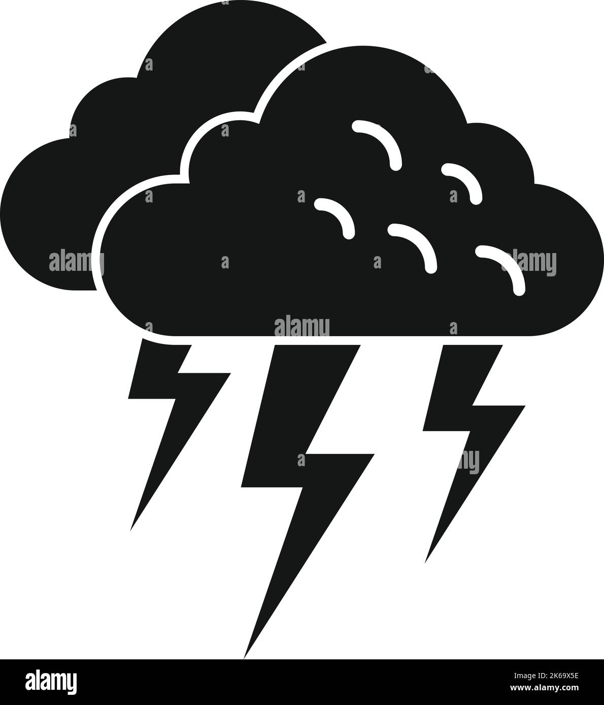 Summer storm icon simple vector. Rain cloud. Thunderstorm cloudy Stock ...