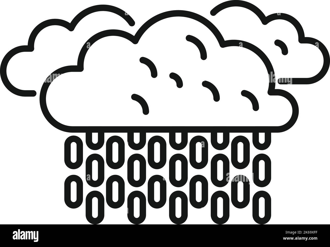 Cloudy rain icon outline vector. Cold fog. Cloud weather Stock Vector ...