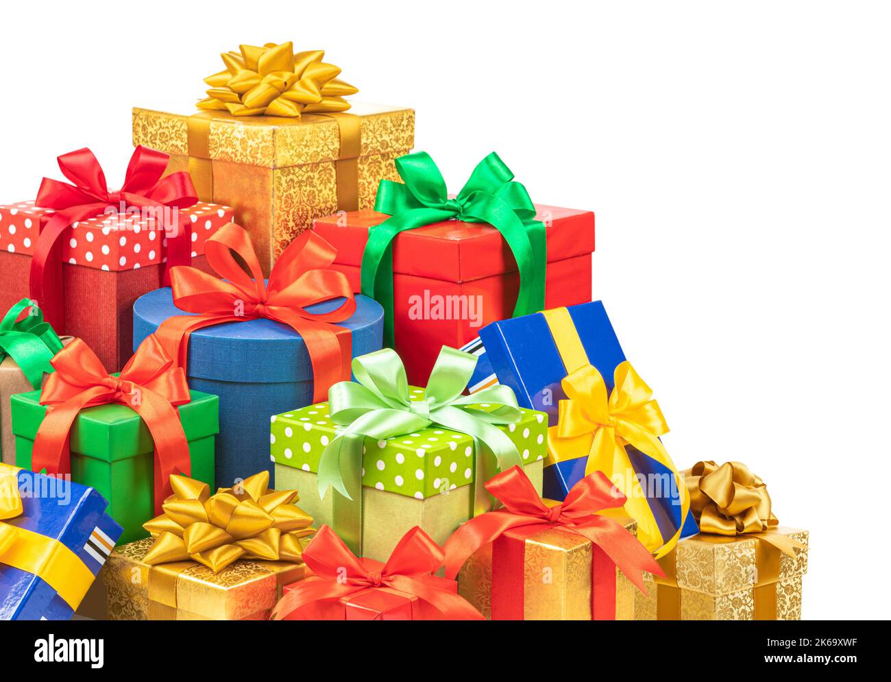 boxes with gifts isolated on white background Stock Photo Alamy