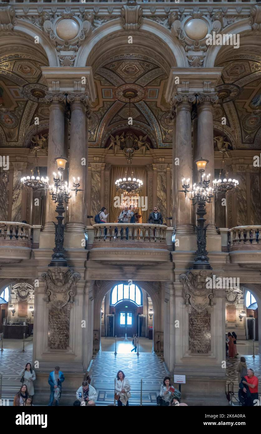 Interior of the Palais Garnier Opera House, Paris, France Stock Photo