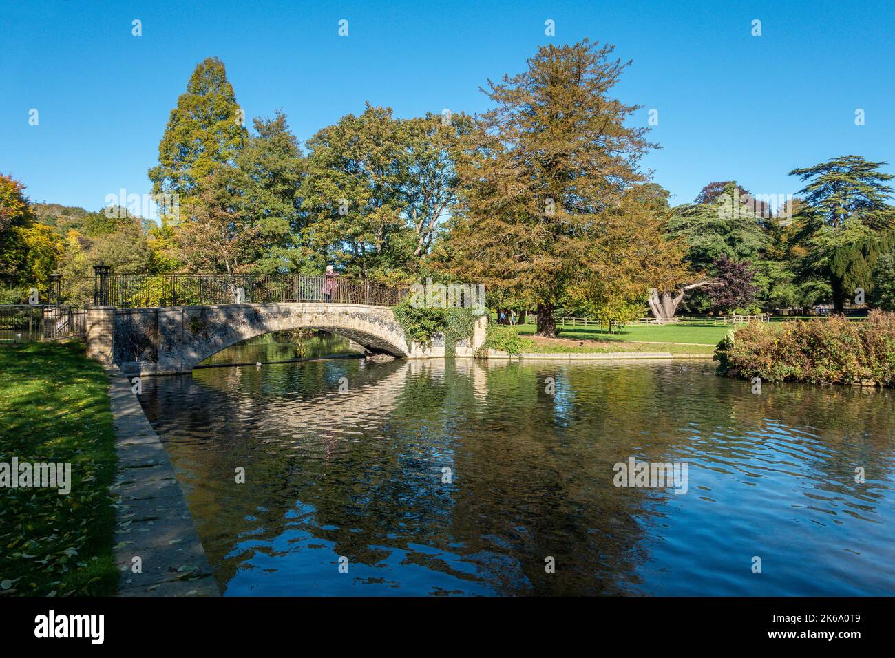 Kearsney Abbey Gardens,Park,Lake,Bridge,Kearsney,Dover,Kent,England Stock Photo