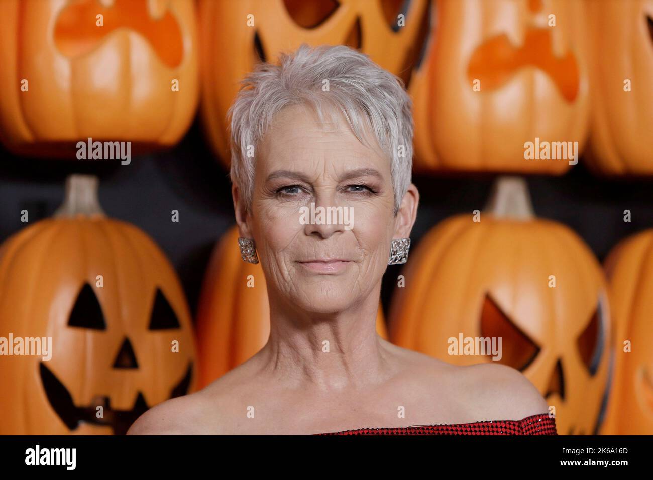October 11, 2022, Los Angeles, California, USA: Actress JAMIE LEE CURTIS at the World Premiere of Halloween Ends at the TCL Chinese Theatre IMAX in Los Angeles. (Credit Image: © Nina Prommer/ZUMA Press Wire) Stock Photo