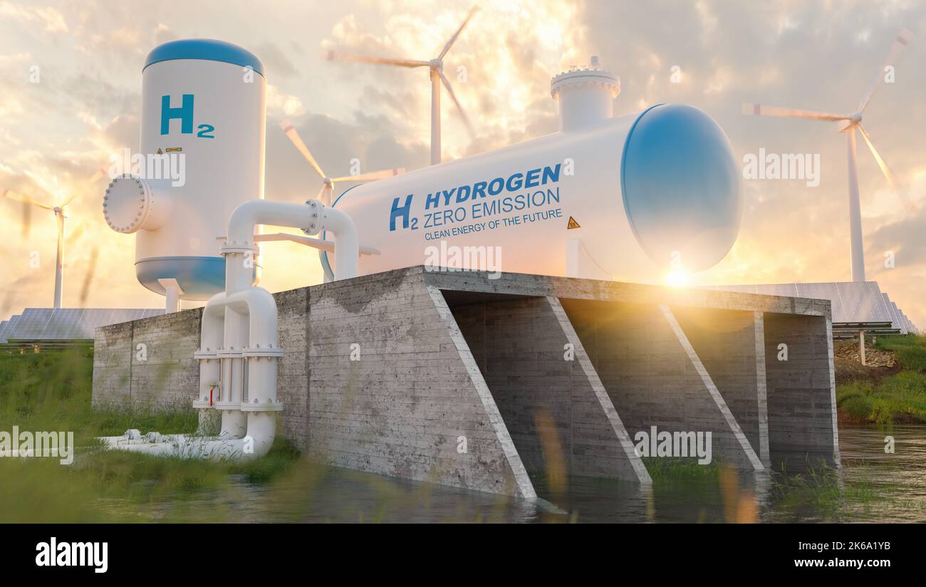 Hydrogen renewable energy production hydrogen gas pipeline for clean
