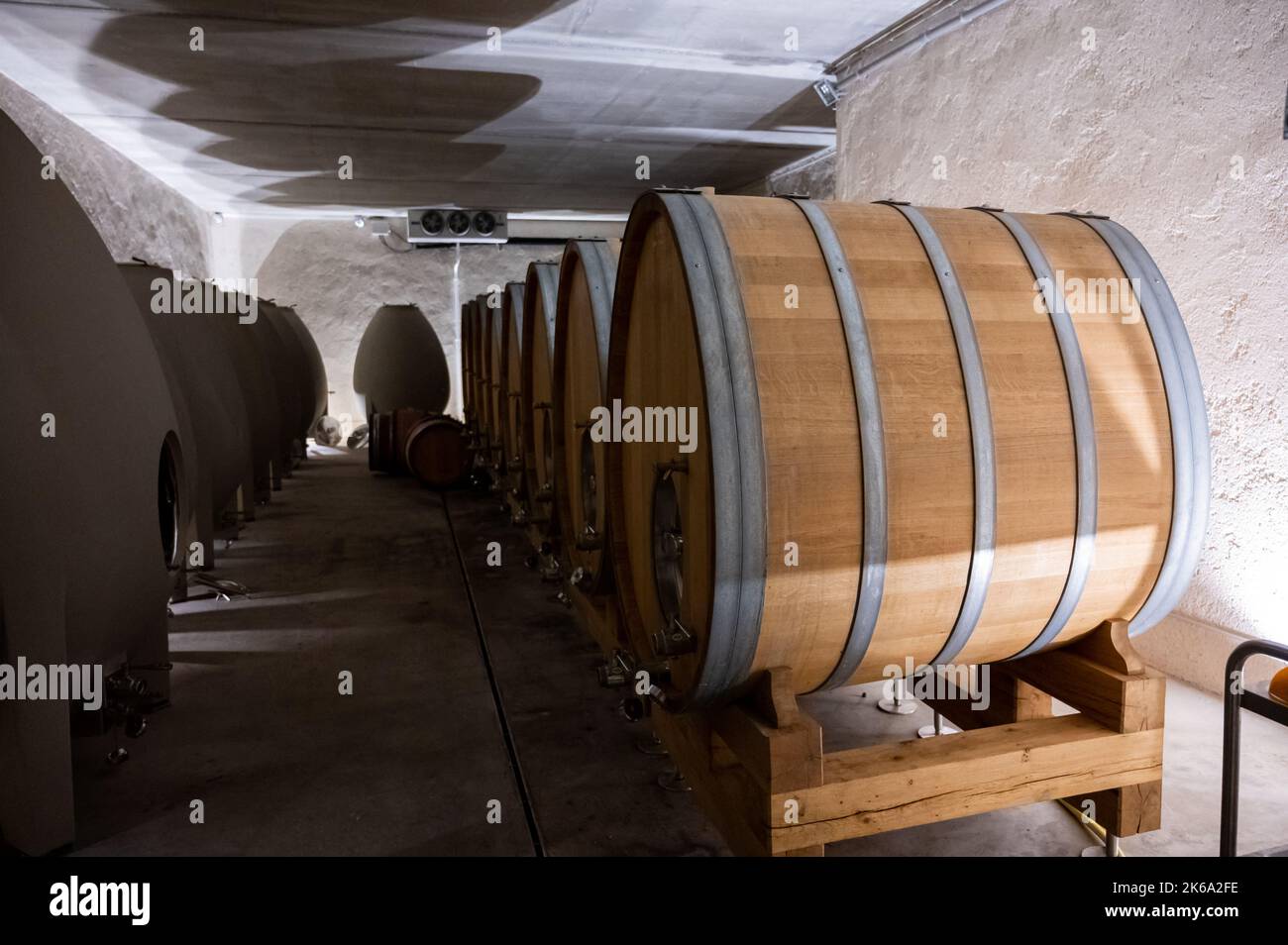 Stages of wine production from fermentation to bottling, visit to wine ...