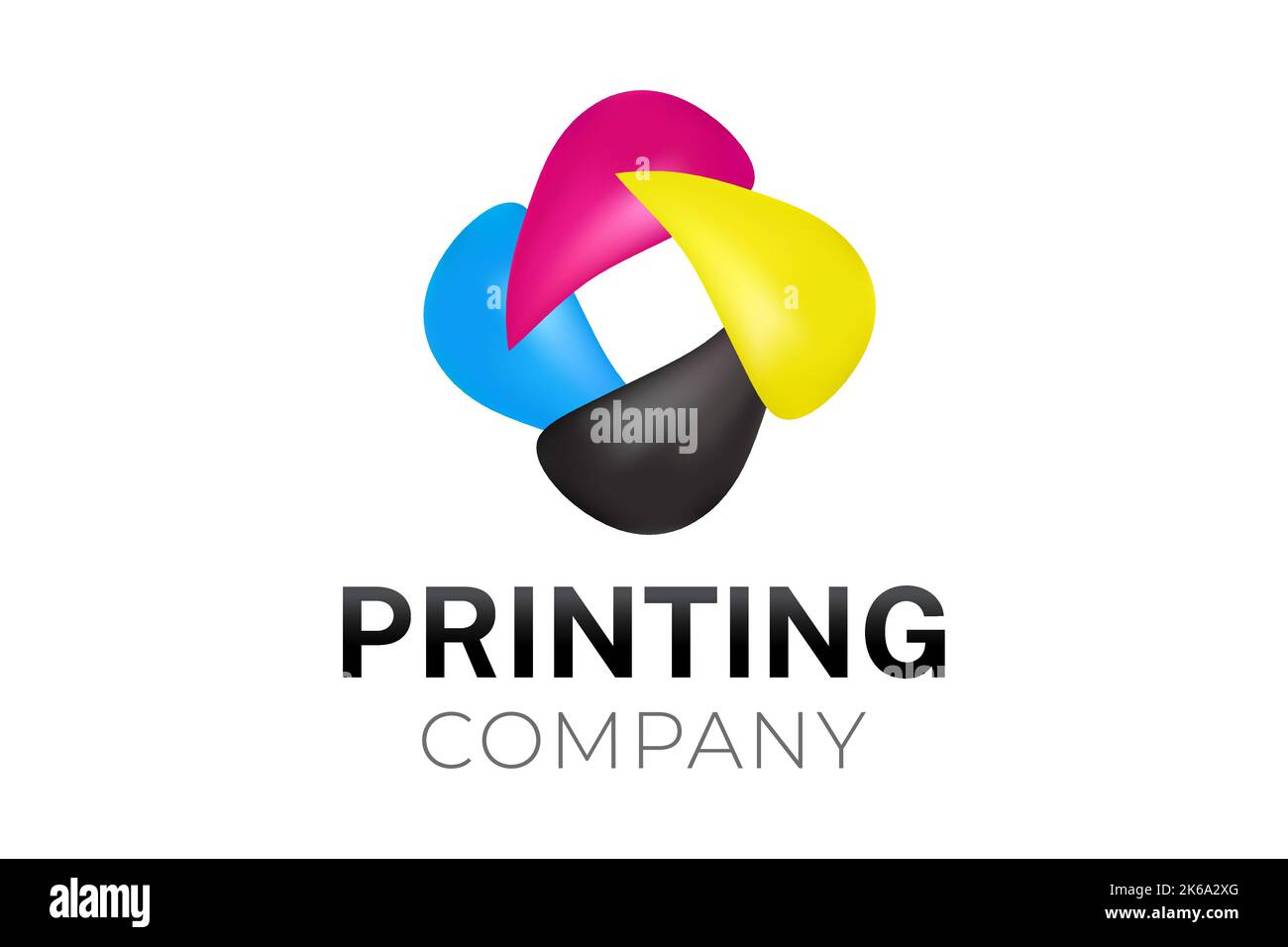 Printing Company Logo with CMYK Colors Stock Vector Image & Art Alamy
