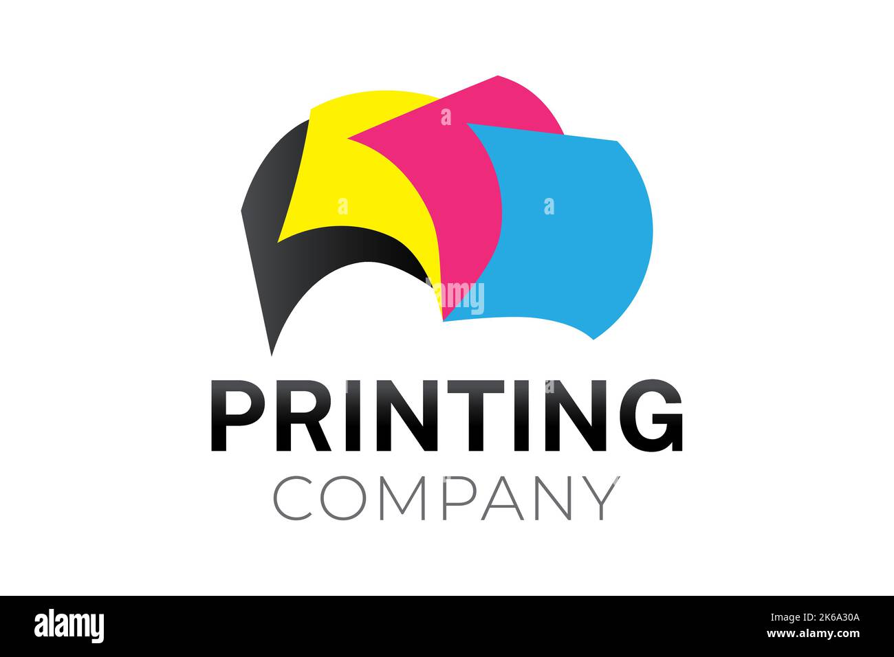 Printing Company Logo with CMYK Pages Stock Vector Image & Art Alamy