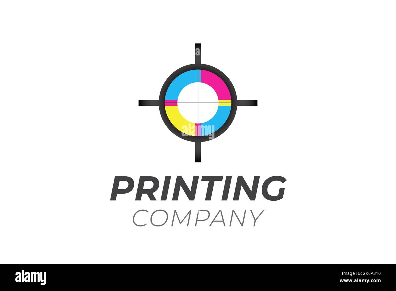 Cross Printing Company Logo with CMYK Colors Stock Vector Image & Art