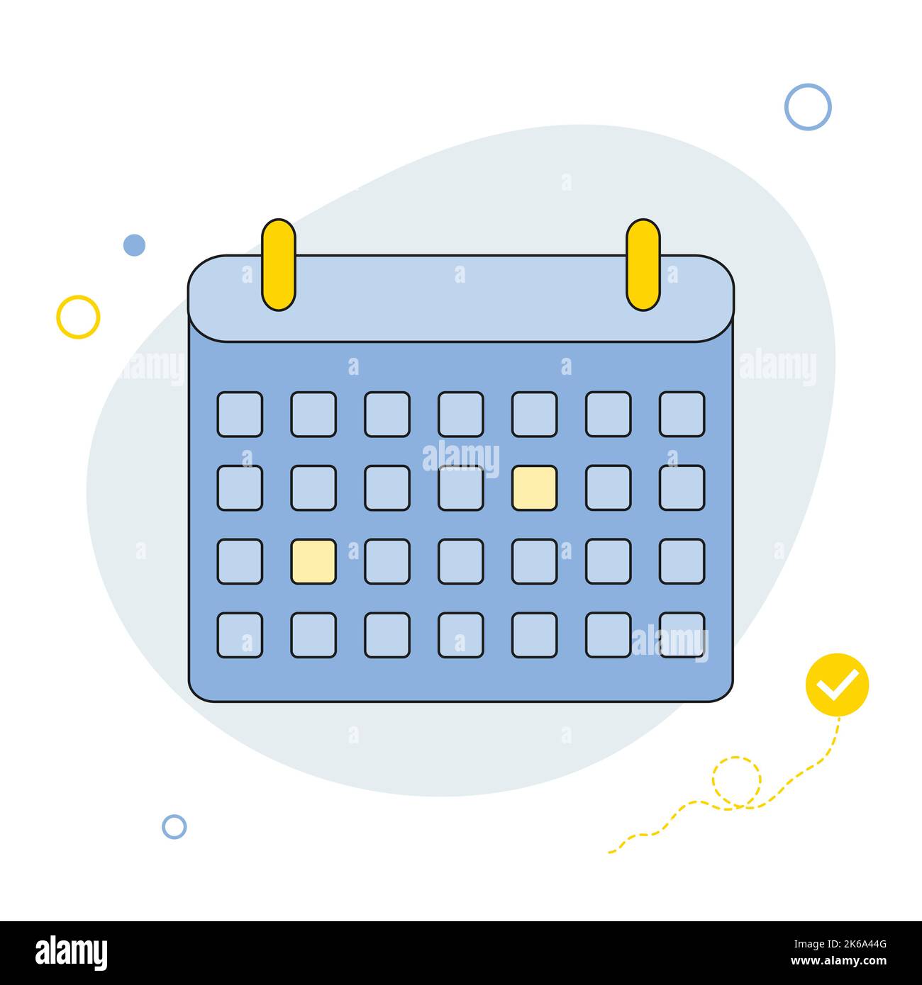 Calendar flat icon. Modern concept for business planning, news and events, reminder and timetable. Vector illustration Stock Vector
