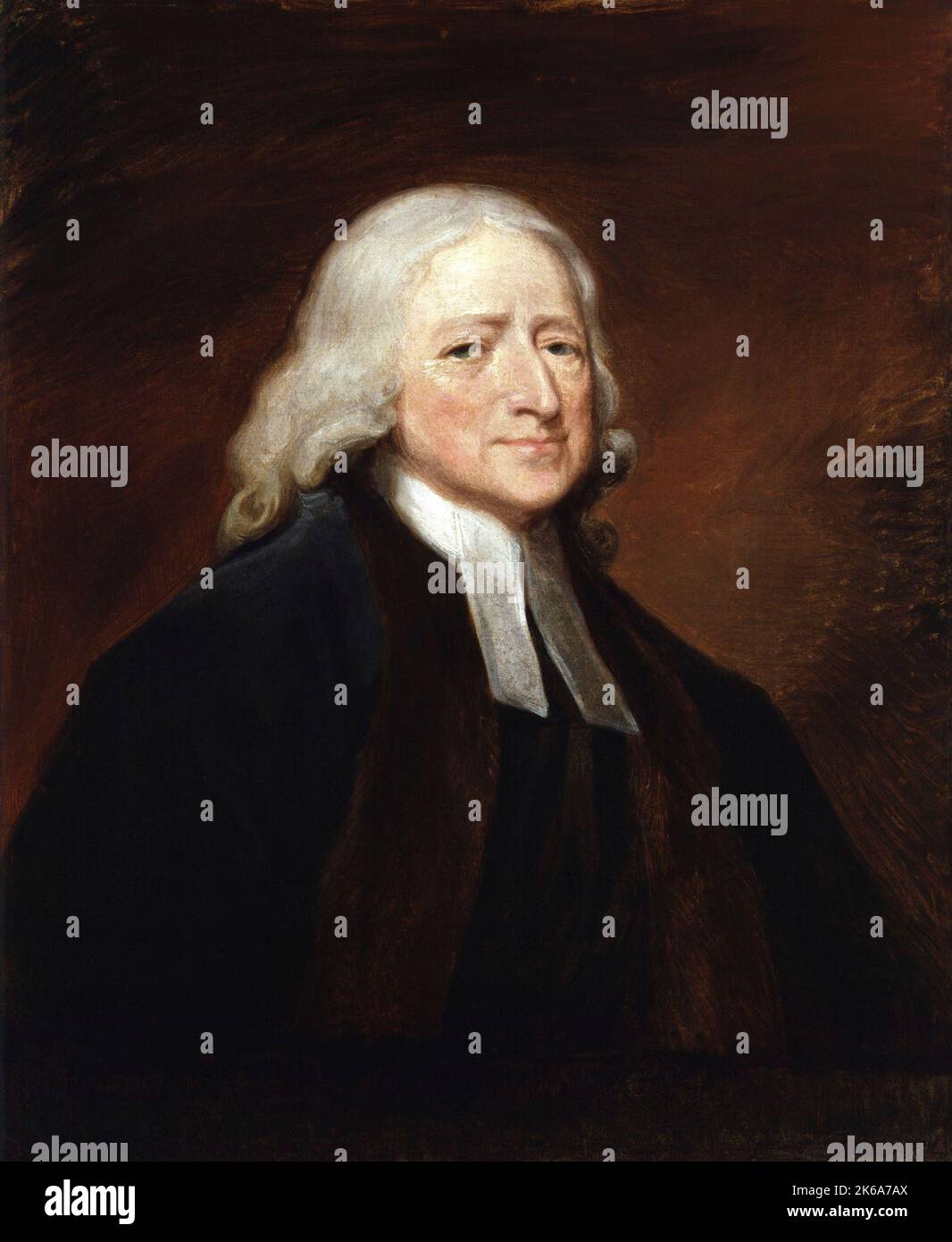 Fine art portrait of John Wesley, an English evangelist and theologian. Stock Photo