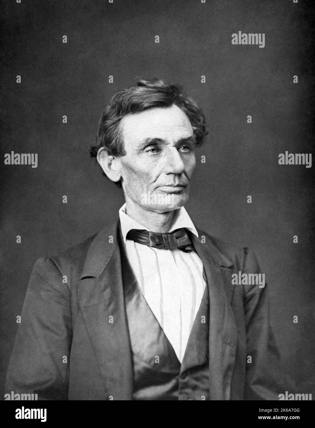 Portrait of Abraham Lincoln, June 3, 1860. Stock Photo