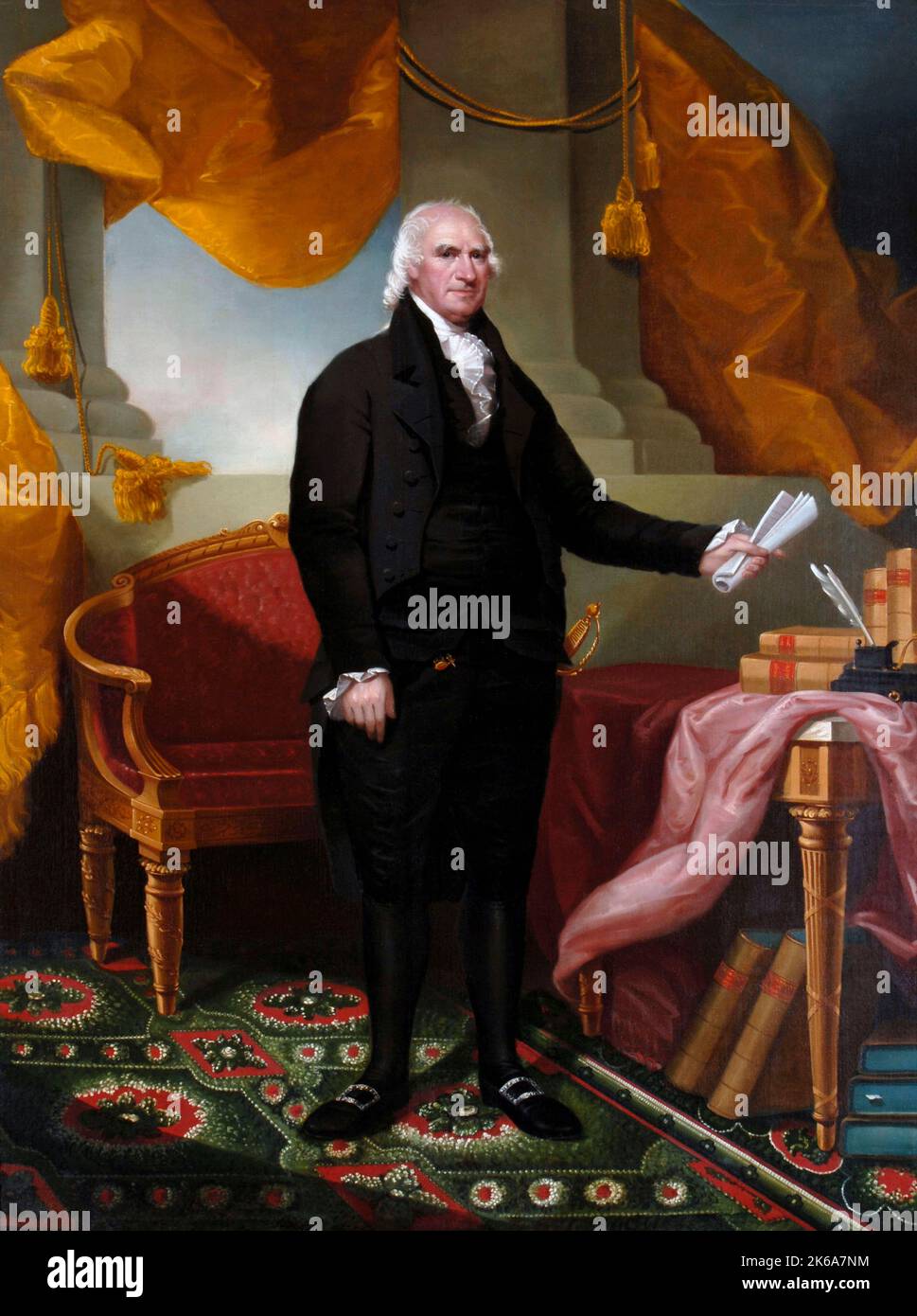 19th century painting of New York Governor George Clinton, 1802. Stock Photo