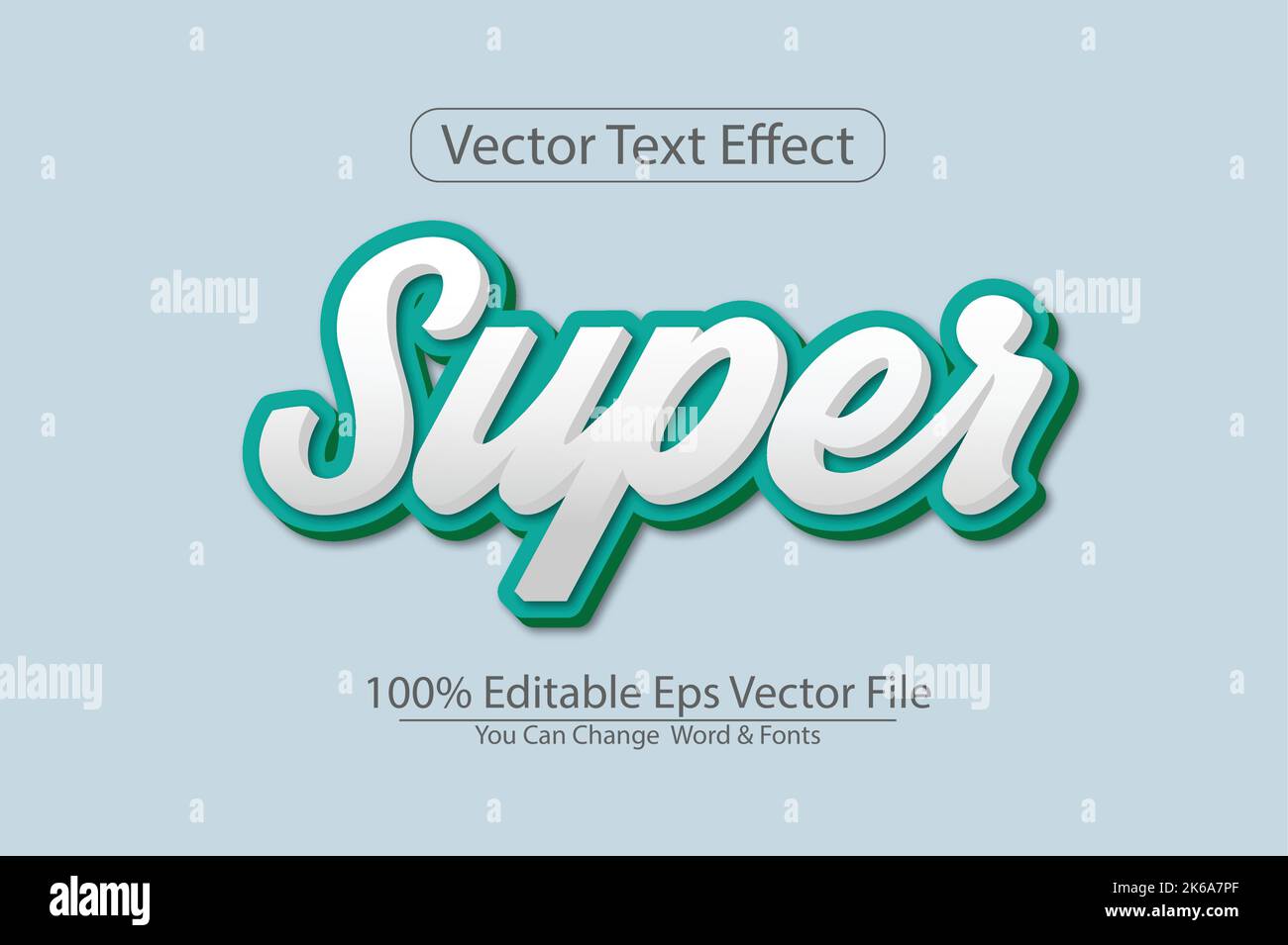 Editable 3d text effect vector design Stock Vector