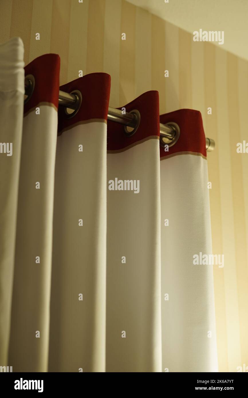window curtain inside a hotel room Stock Photo - Alamy