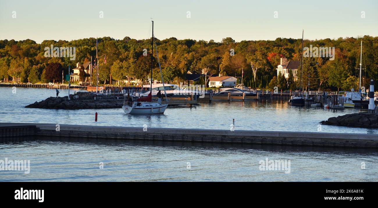 Shore of Lake Michigan from Door County, Wisconsin Stock Photo Alamy