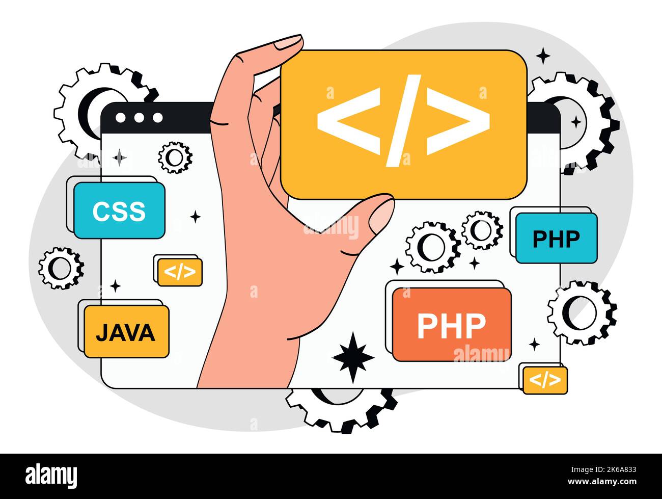 Hand hold code Stock Vector Image & Art Alamy