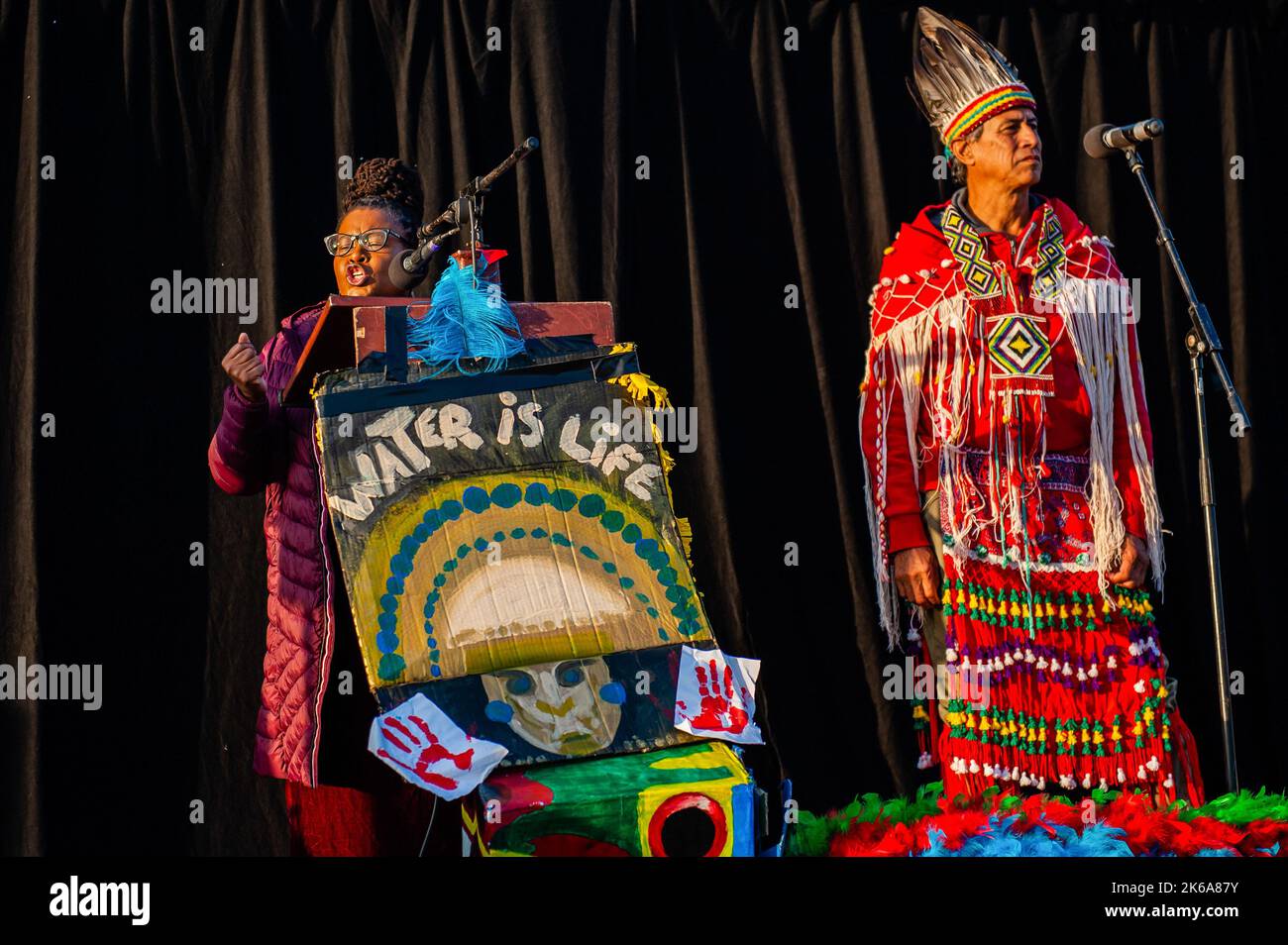 A Black woman is seen giving an intense speech against colonialism ...