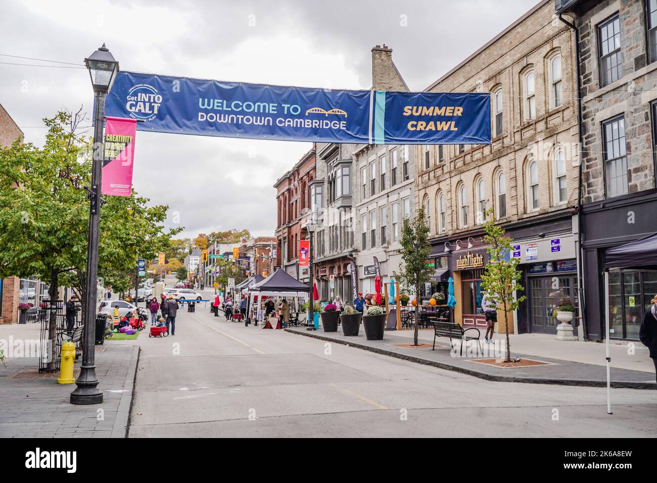 Downtown cambridge ontario canada stock photo alamy