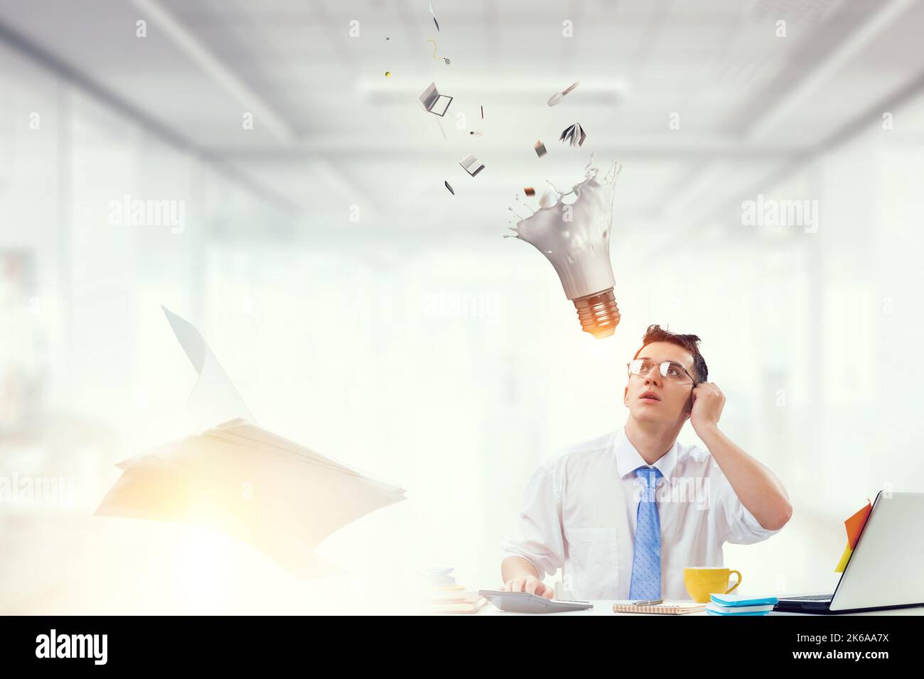 Business and innovation concept . Mixed media Stock Photo - Alamy