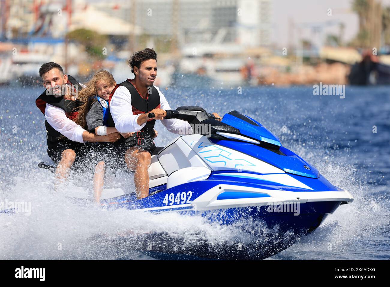 Eilat, Israel September 27, 2022, Jet ski in summer vacation. Free