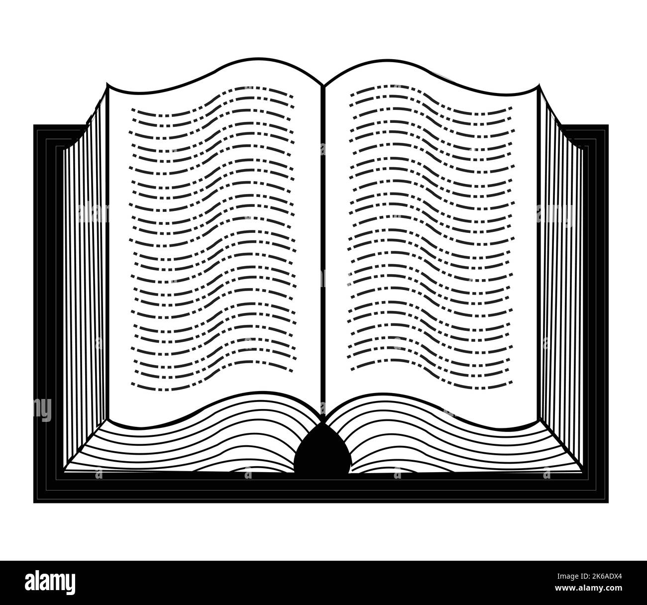Open book reading black and white. Best collection of designer vector illustration. vector graphic design icons and symbols for logo design Stock Vector