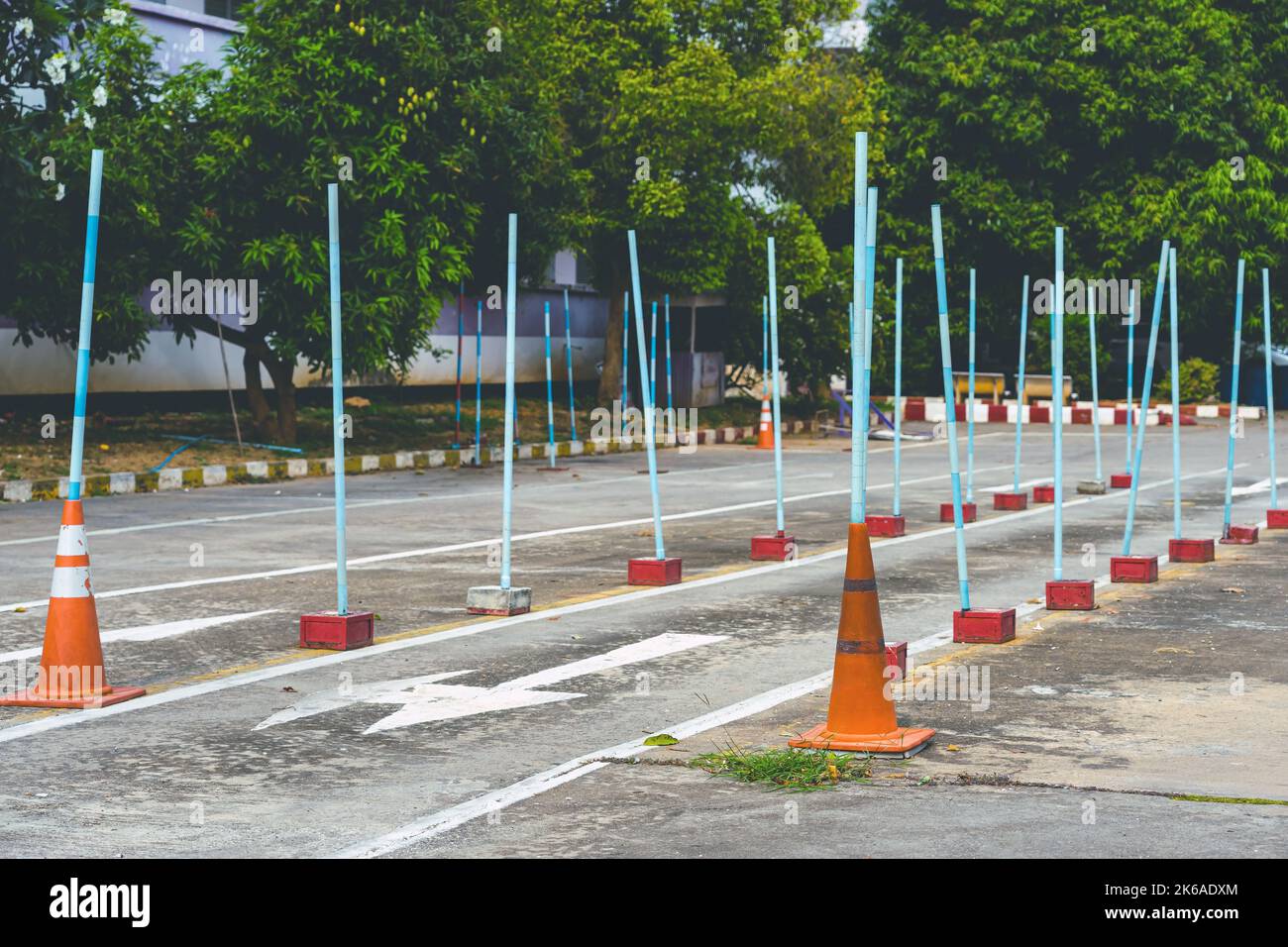 Driving test and training area with simulate test for driving license