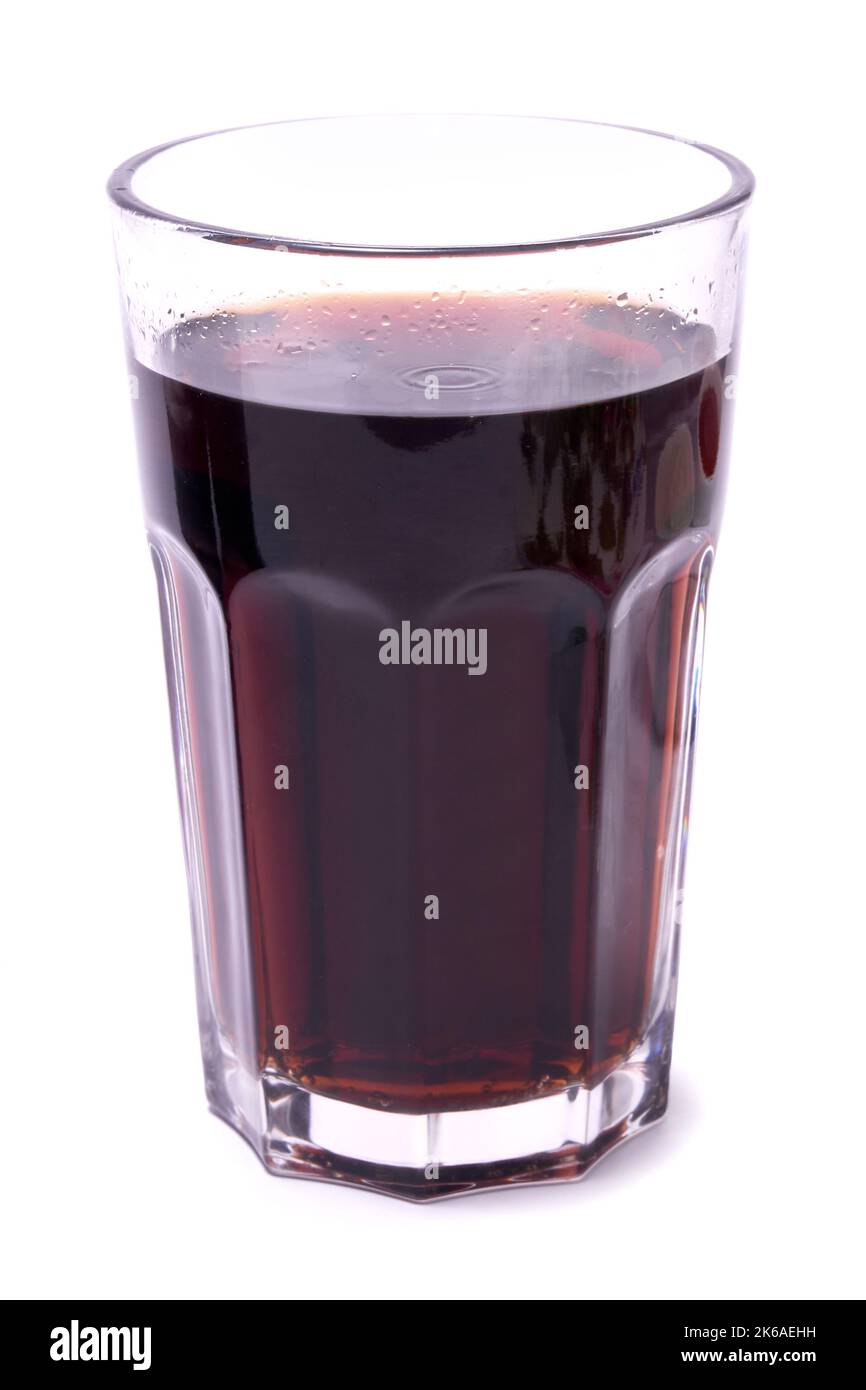 glass of cola drink isolated on white background Stock Photo - Alamy