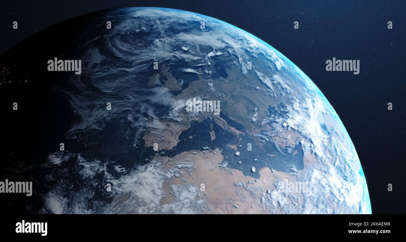 Image of satellite photo of earth visible from space cosmos universe