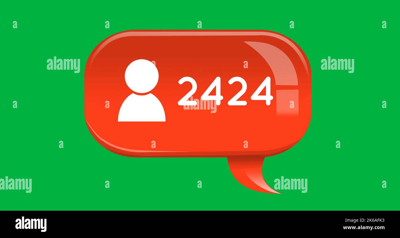 2424 Feature Image of 2424 users on green background. Social media, communication ...