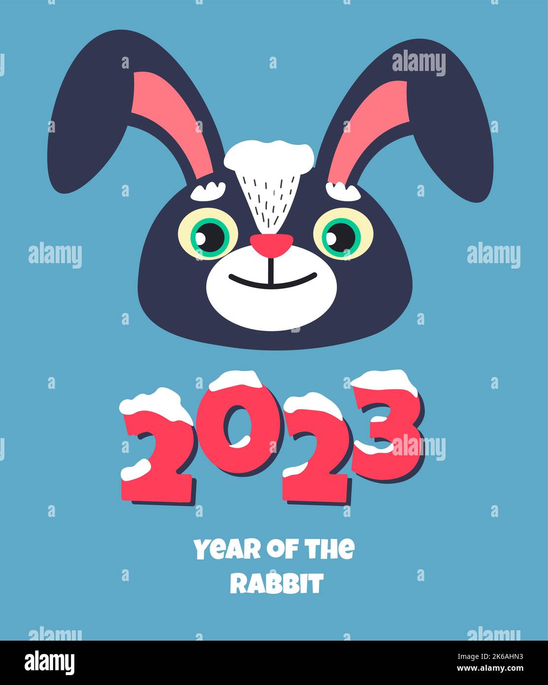 2023 year rabbit isolated Stock Vector Images - Alamy