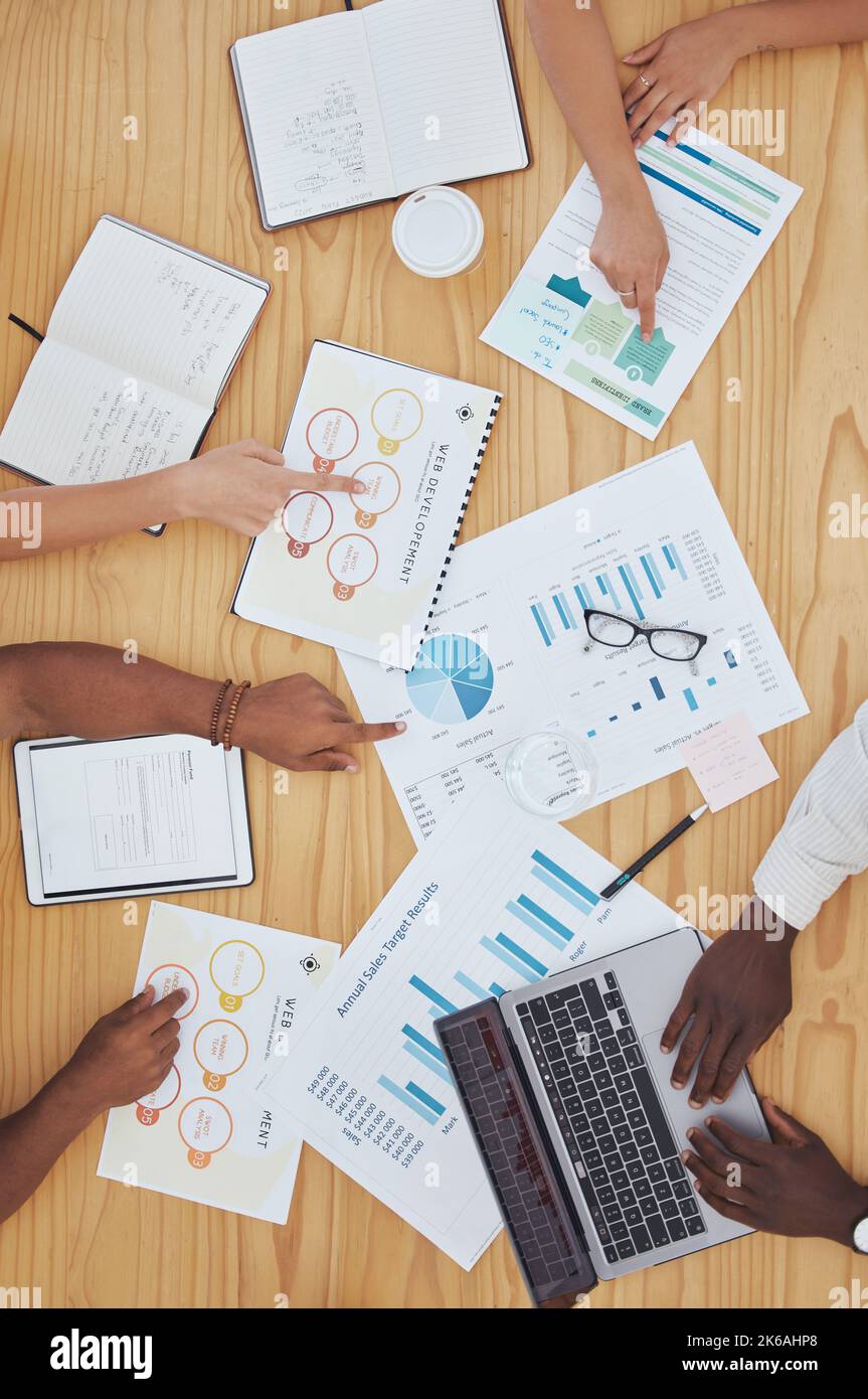 Web development, charts and people meeting, planning and working on a ...