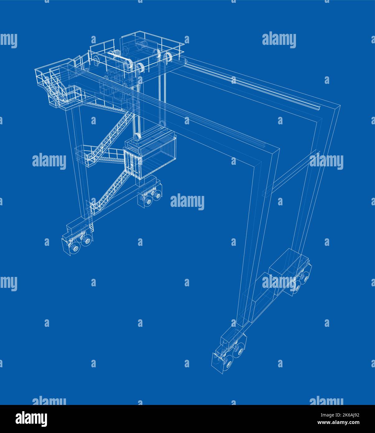 Port cargo crane. Vector Stock Vector Image & Art - Alamy