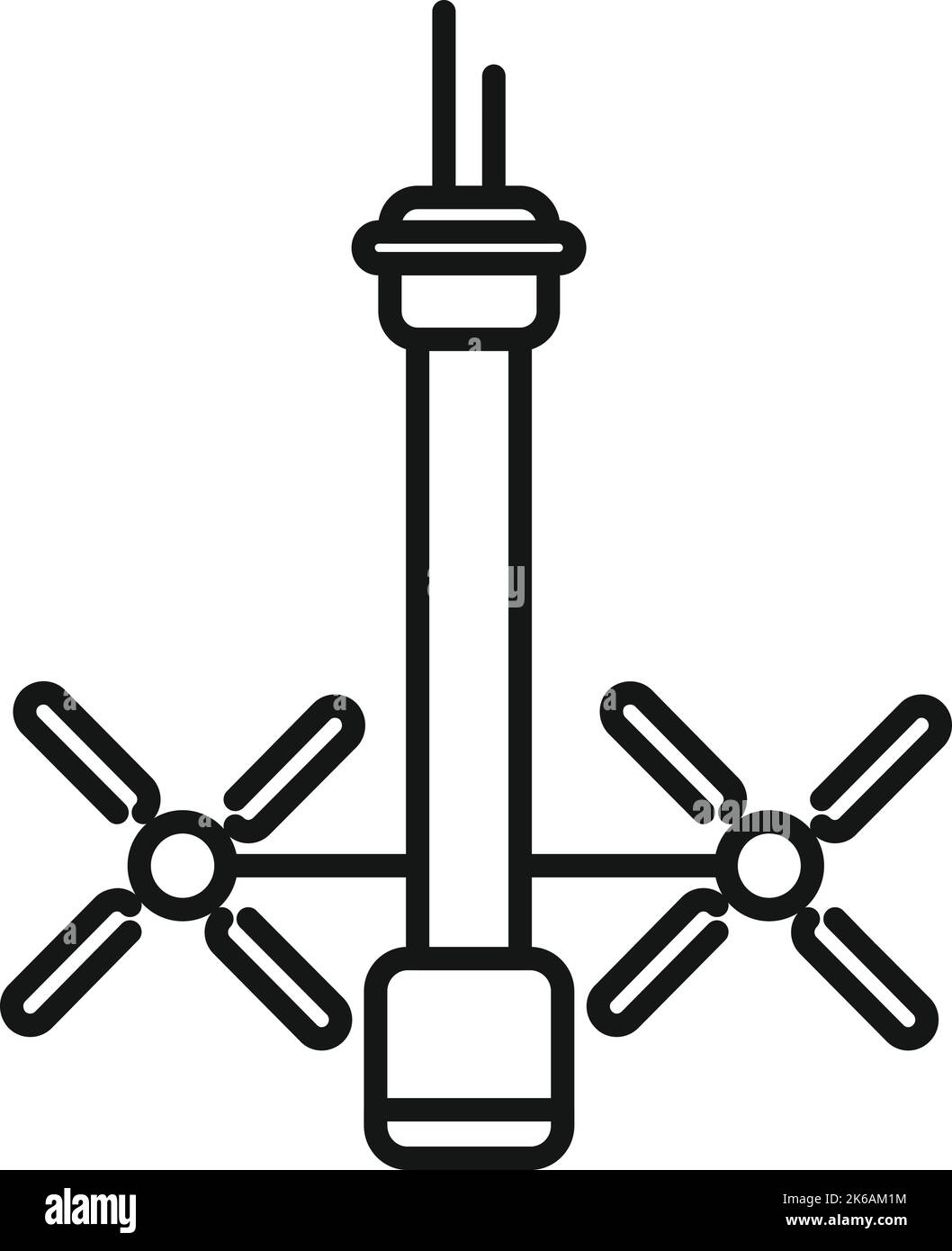 Wind power equipment icon outline vector. Energy nature. Eco clean