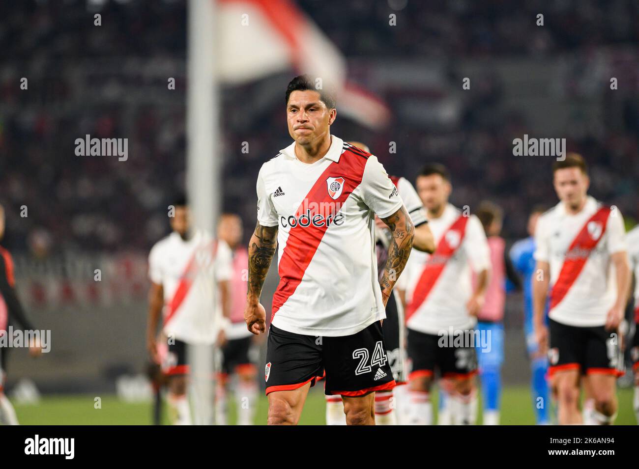 Buenos Aires, Argentina. 13th Oct, 2022. Enzo Perez of River Plate seen during the Liga Profesional 2022 match between River Plate and Platense at Estadio Monumental Antonio Vespucio Liberti. Final score; River Plate 2:1 Platense. Credit: SOPA Images Limited/Alamy Live News Stock Photo