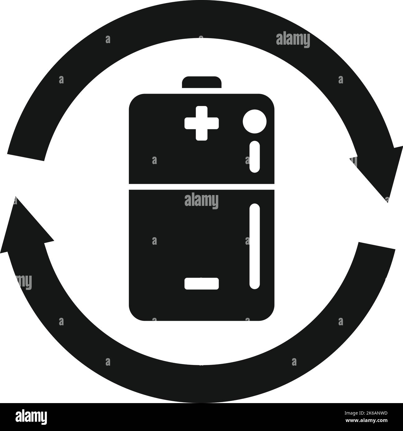 Recycle battery icon simple vector. Water solar. Ecology safe Stock ...