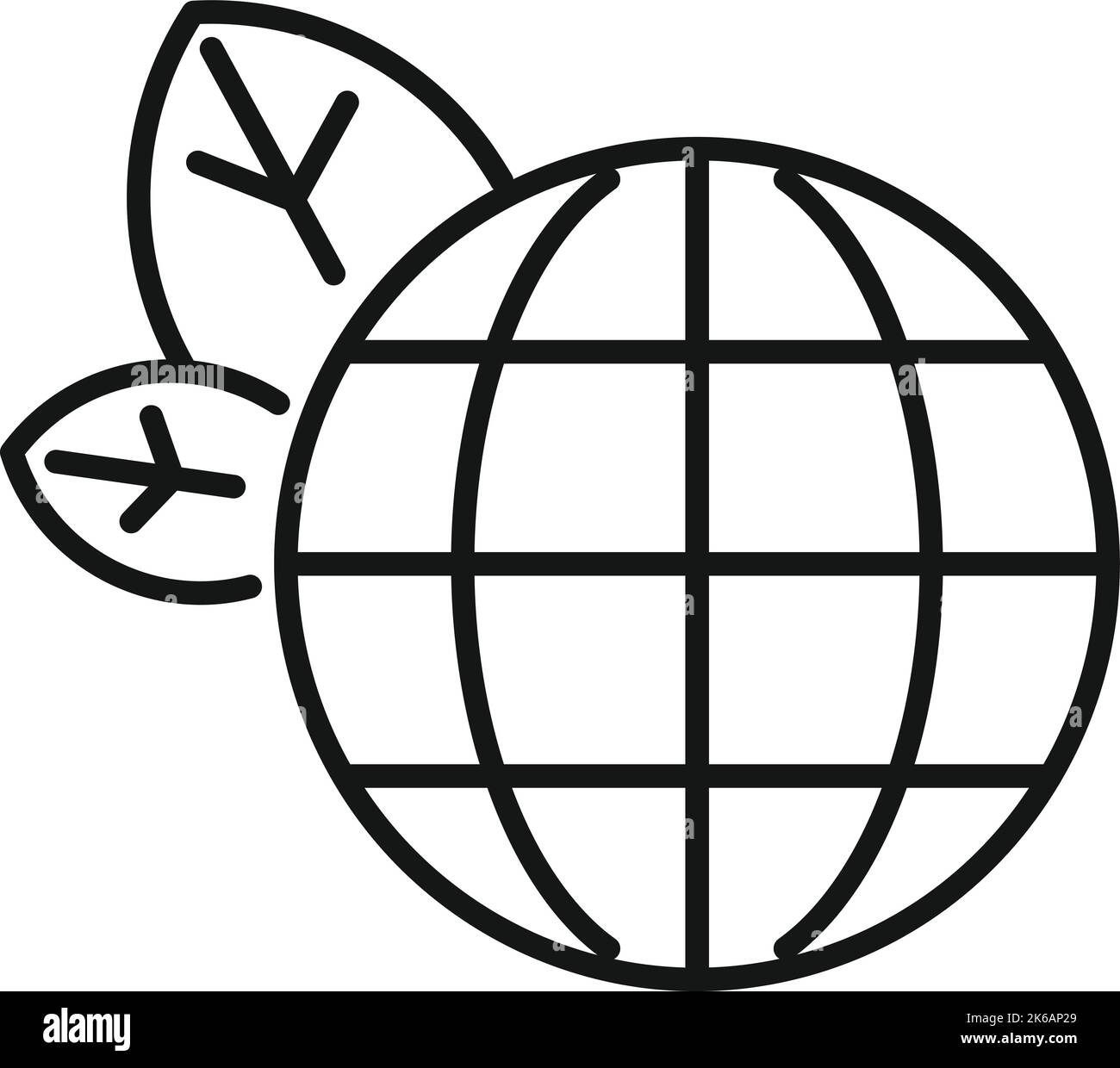 Global energy icon outline vector. Save planet. Eco power Stock Vector ...