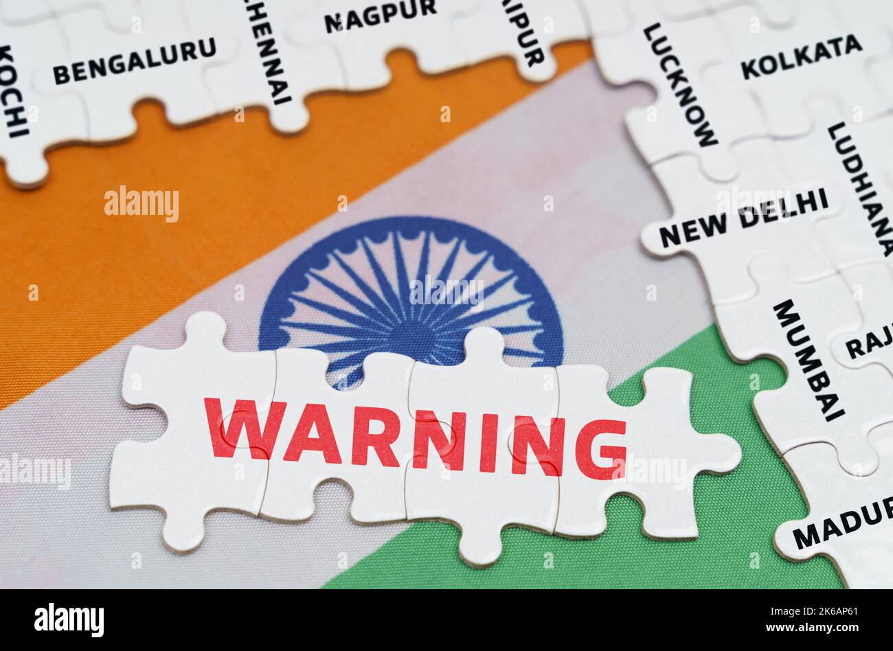 National concept. On the flag of India - puzzles with the names of ...