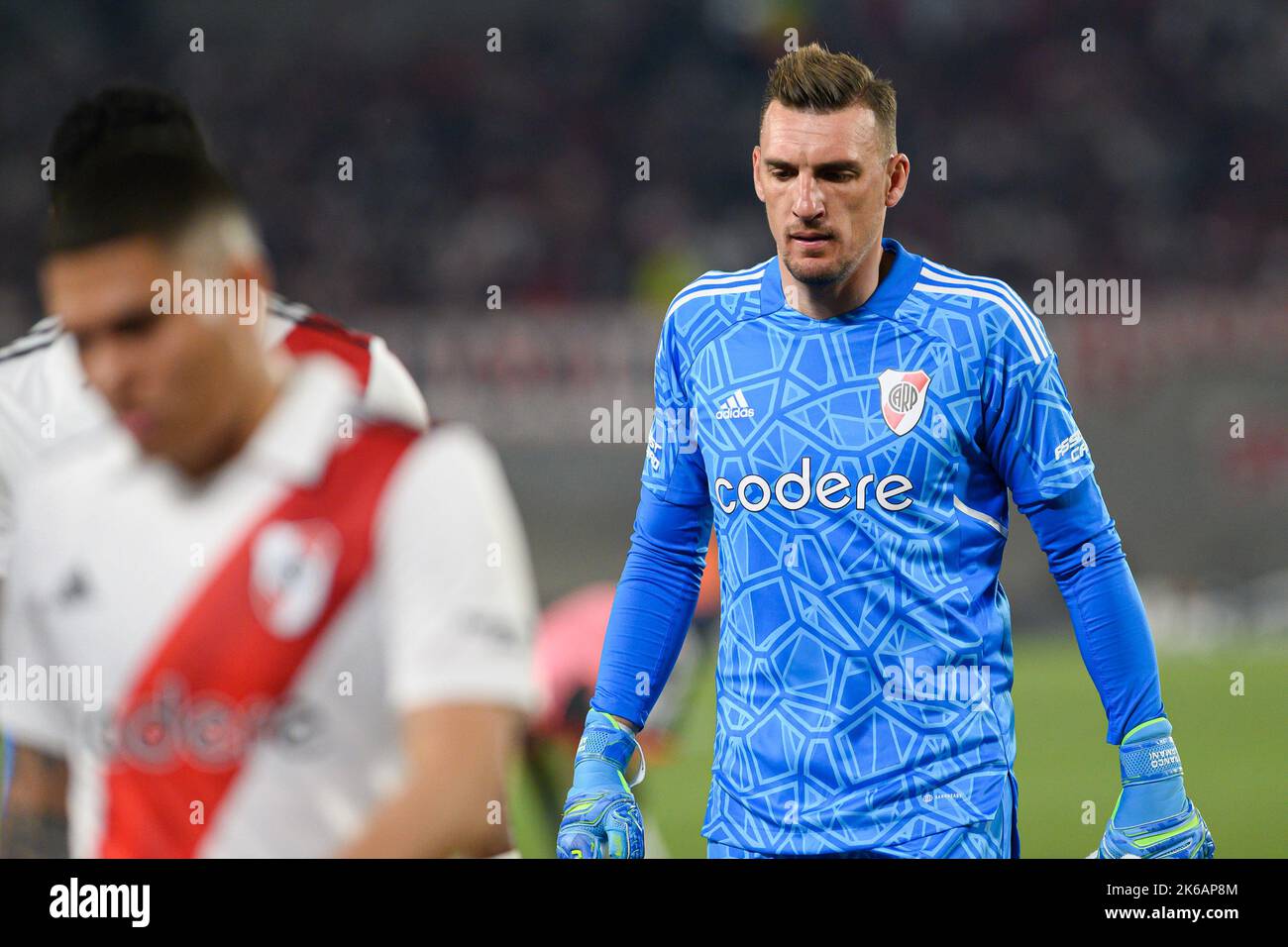 Buenos Aires, Argentina. 12th Oct, 2022. Franco Armani of River Plate seen during the Liga Profesional 2022 match between River Plate and Platense at Estadio Monumental Antonio Vespucio Liberti. Final score; River Plate 2:1 Platense. (Photo by Manuel Cortina/SOPA Images/Sipa USA) Credit: Sipa USA/Alamy Live News Stock Photo