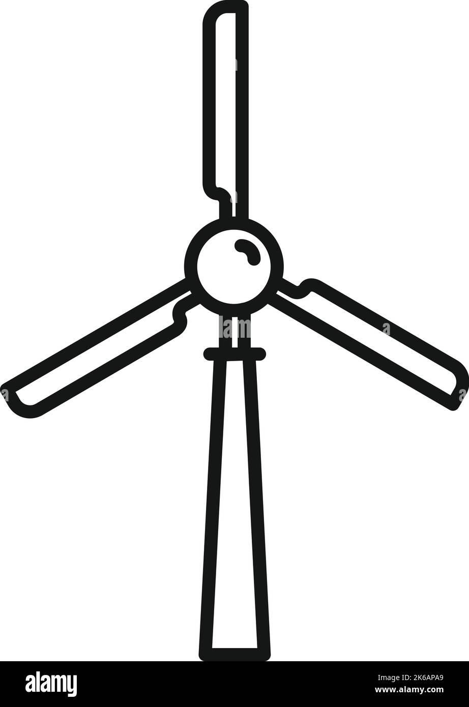 Wind turbine icon outline vector. Eco power. Solar energy Stock Vector ...