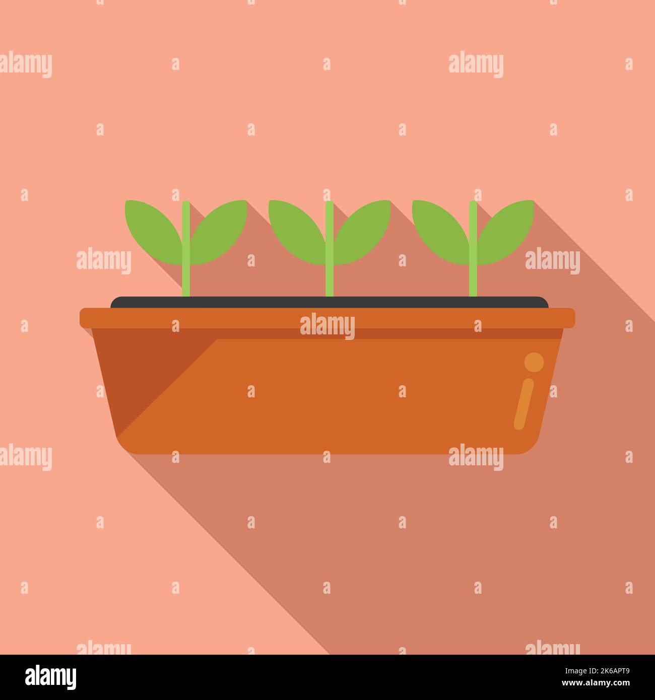 Garden plant pot icon flat vector. Eco farm. Farmer production Stock ...