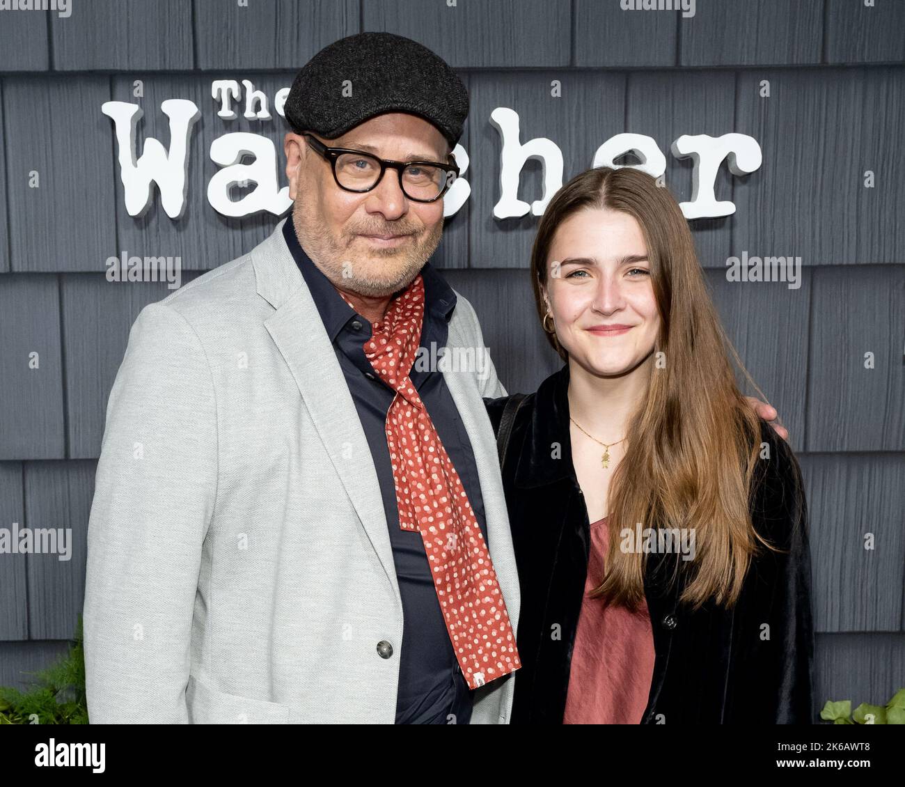 New York, USA. 12th Oct, 2022. Terry Kinney and Maeve Kinney attend the world premiere of “The Watcher” at The Paris Theater in New York, New York, on Oct. 12, 2022. (Photo by Gabriele Holtermann/Sipa USA) Credit: Sipa USA/Alamy Live News Stock Photo