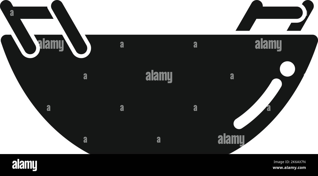 Wok frying pan icon simple vector. Fry cooking. Oil stove Stock Vector ...