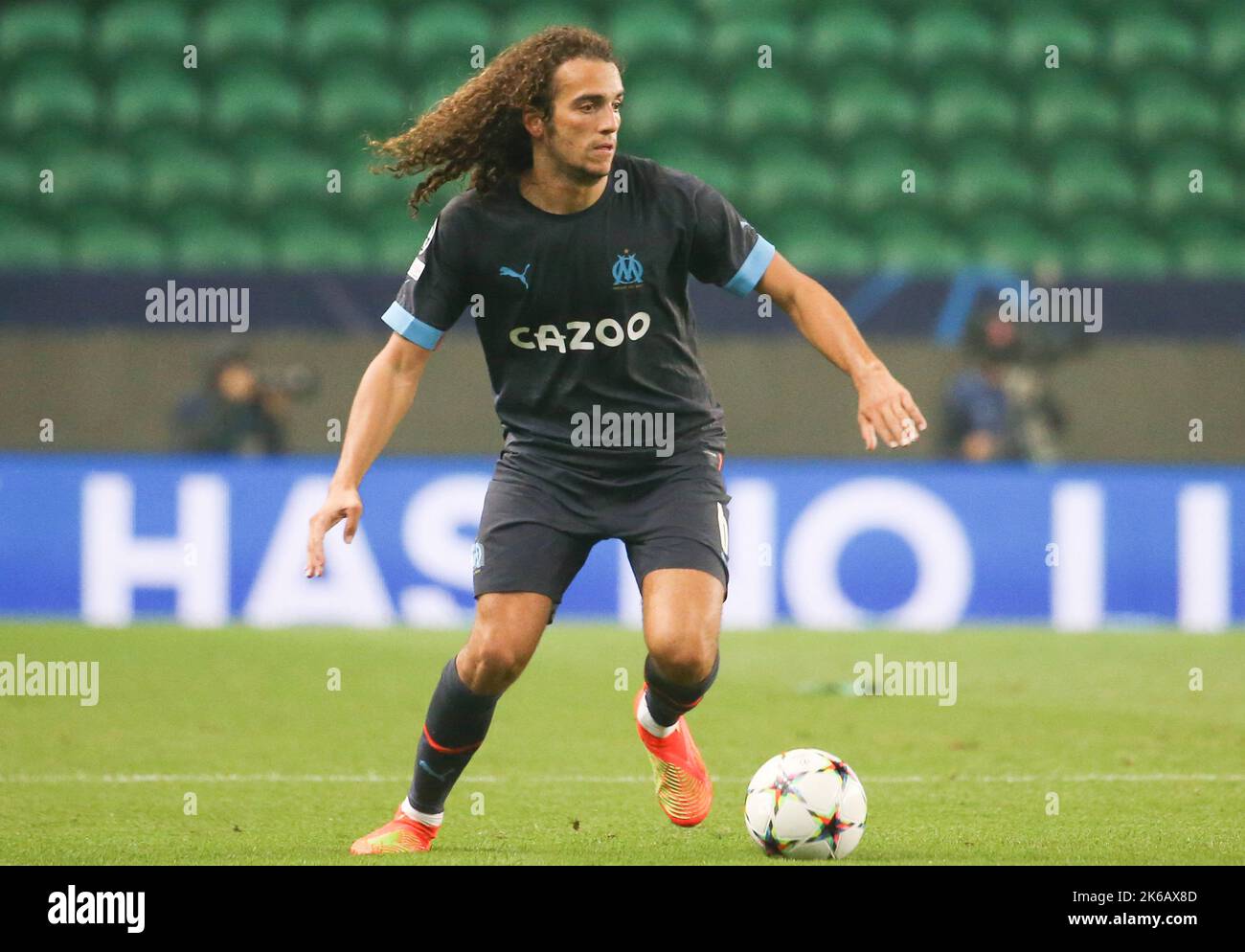 Matteo Guendouzi of Olympique Marseille during the UEFA Champions League, Group D football match between Sporting CP and Olympique de Marseille on October 12, 2022 at Jose Alvalade stadium in Lisbon, Portugal - Photo: Laurent Lairys/DPPI/LiveMedia Stock Photo