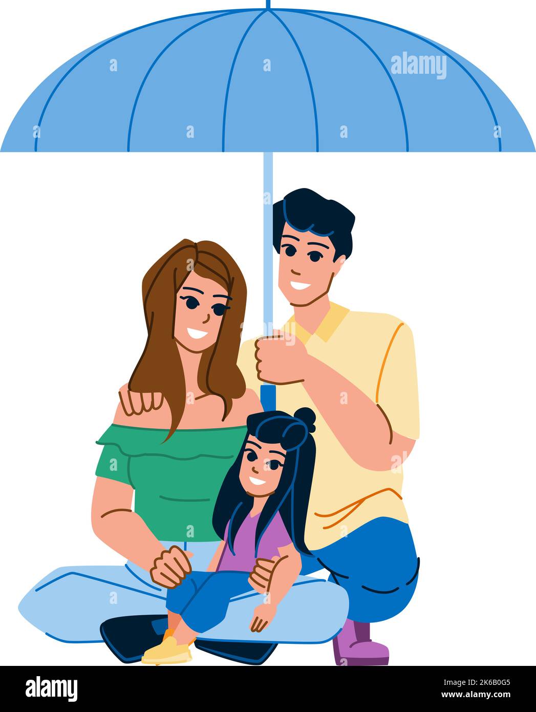 family umbrella vector Stock Vector Image & Art Alamy